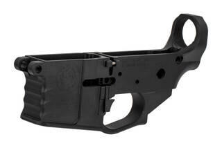 The Cross Machine Tool UHPR15-A Stripped AR15 lower receiver is fully ambidextrous with the mag and bolt release installed